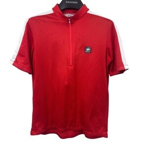 Sugoi Men’s Tee shirt Size Large Performance‎ biking pockets breathable Red